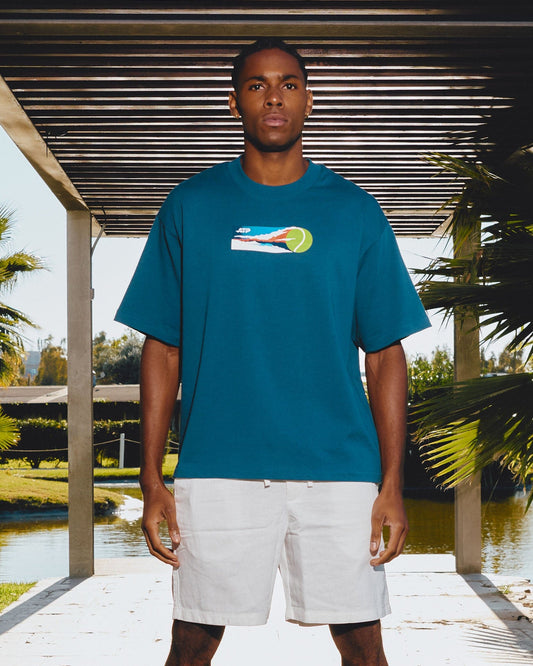 ATP ATP The Ball is Everything T-Shirt Ball Strike - Dunkelblaues T-Shirt
