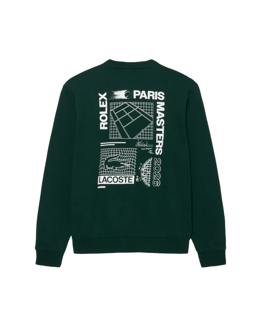 Felpa Lacoste Regular Fit Rolex Paris Masters Edition - Sinople