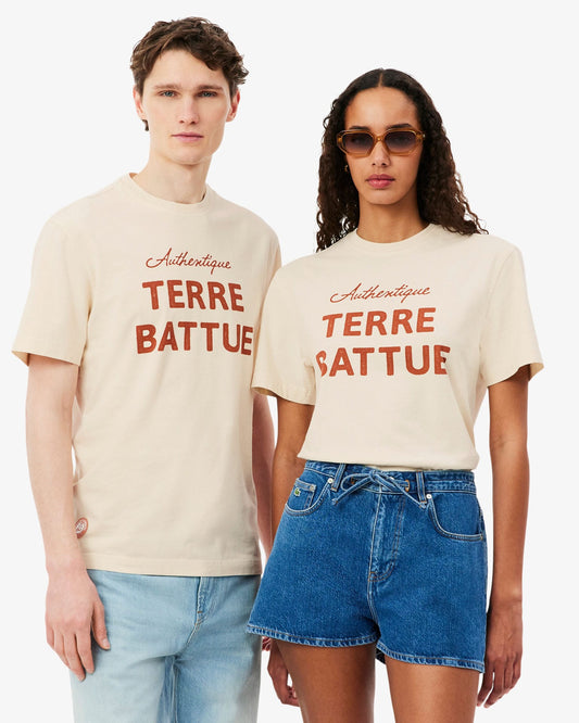 Camiseta Lacoste Lacoste Roland-Garros Terra Batida - Camiseta Chalk