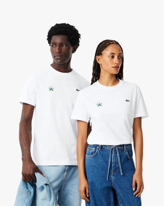 T-shirt Lacoste Lacoste Rolex Paris Masters Edition - bianca