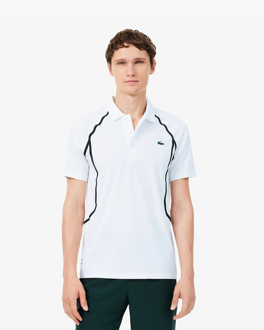 Polo Lacoste Ultra-Dry slim fit Tennis x Daniil Medvedev - polo bianca