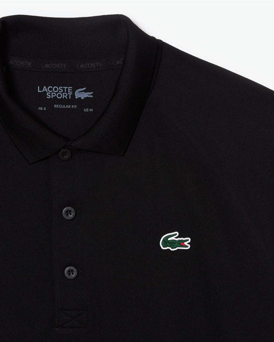 Lacoste Lacoste x ATP Core Raglan-Poloshirt – schwarzes Poloshirt