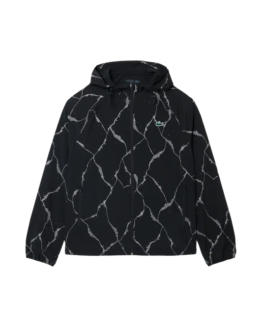 ATP Store Lacoste Hooded Reflective Print Tennis Jacket - Black Jacket