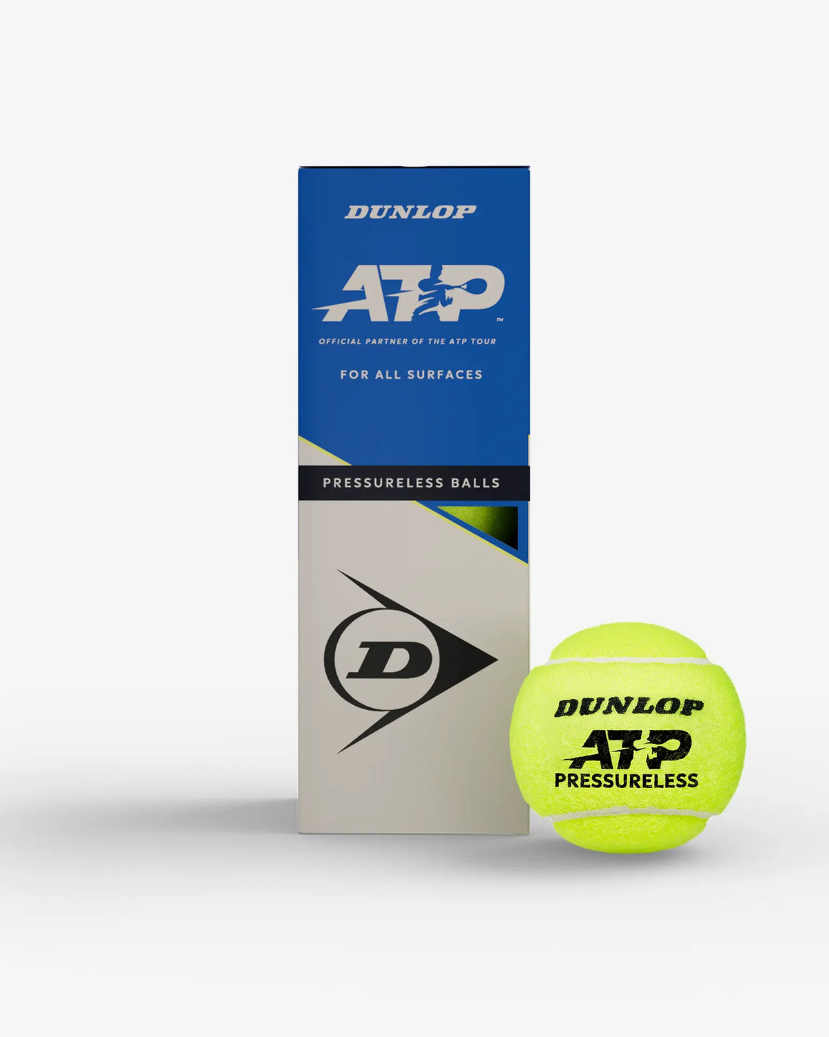 Bolas de tênis Dunlop Dunlop ATP sem pressão - pacote com 3 unidades