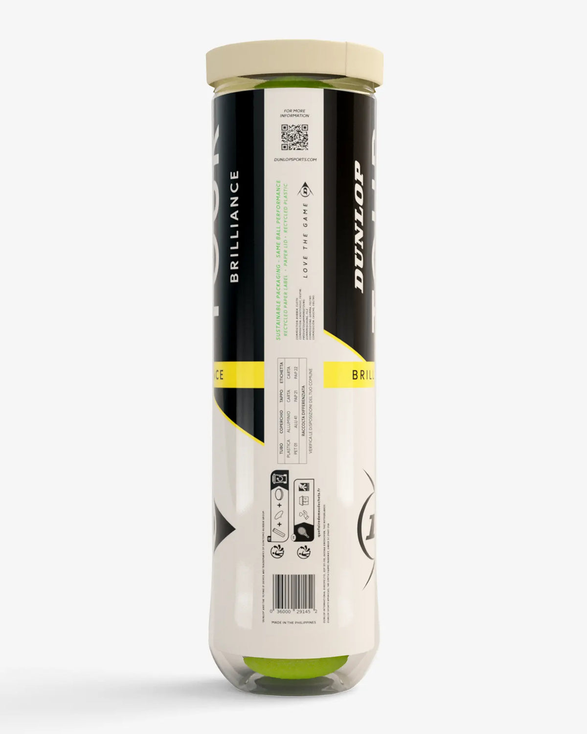 Dunlop Dunlop Tour Brilliance Ball - 4 Pack Tennis Balls