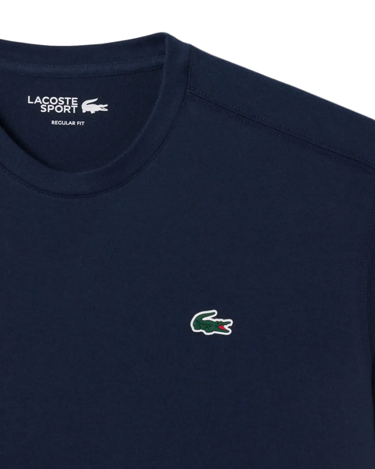 T-shirt Lacoste Carry Over in poliestere/cotone - blu navy