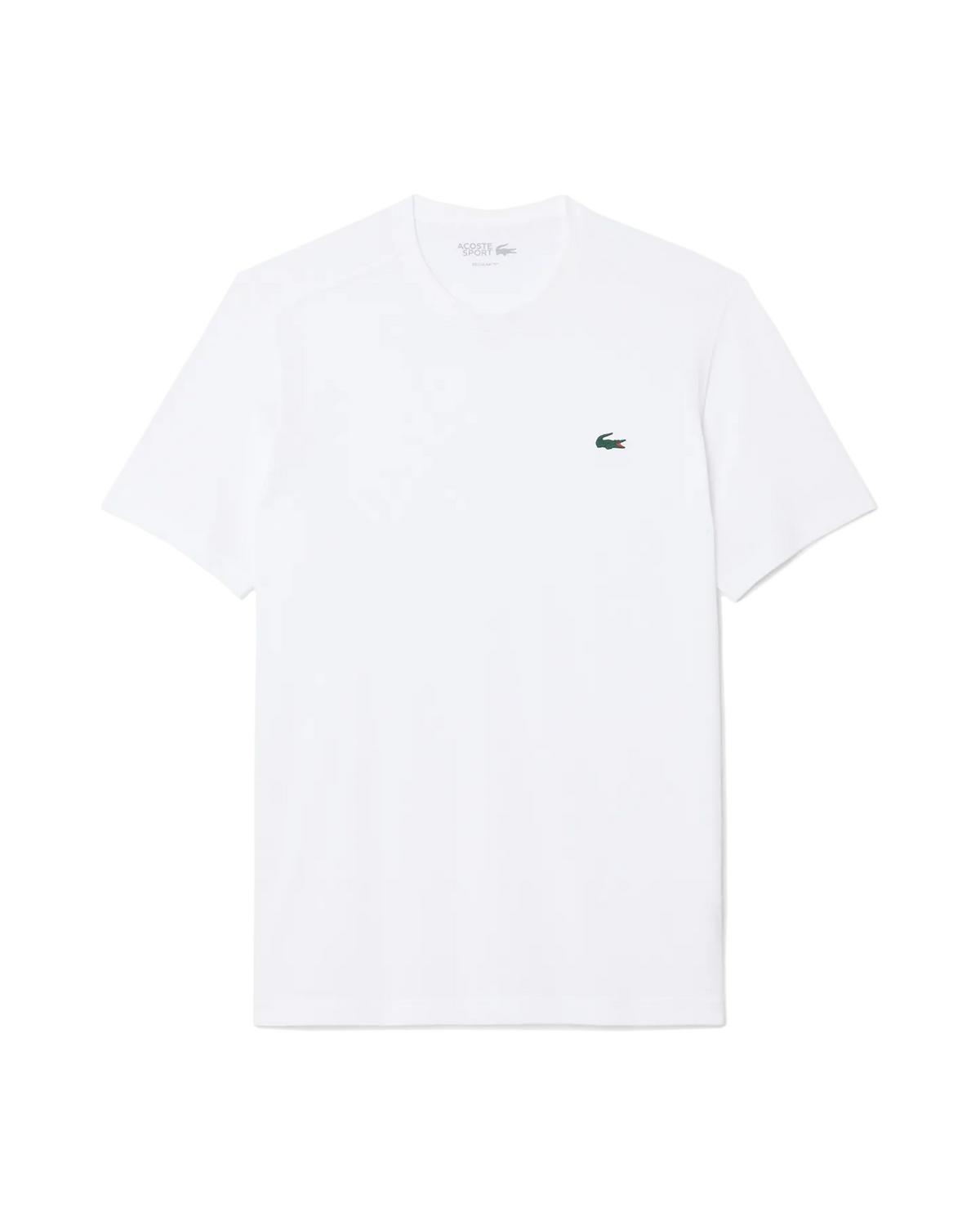 Lacoste Carry Over T-Shirt aus Polyestermischgewebe/Baumwolle – Weißes T-Shirt