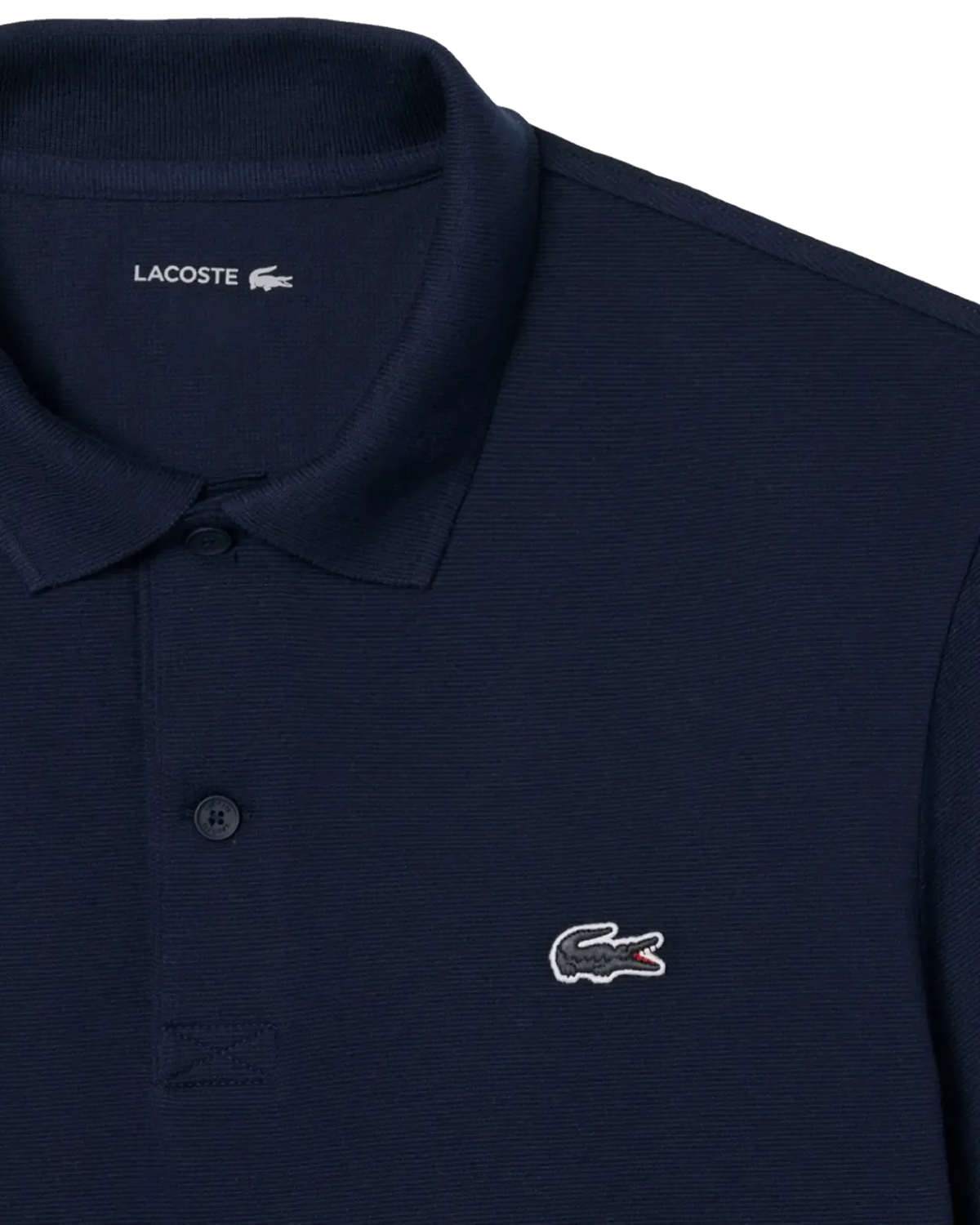 Polo Lacoste Lacoste Core in tessuto ottoman - blu navy