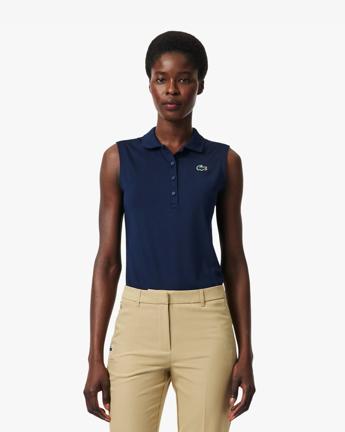 Lacoste Lacoste Core Sleeveless Technical Polo - Navy Polo Shirt
