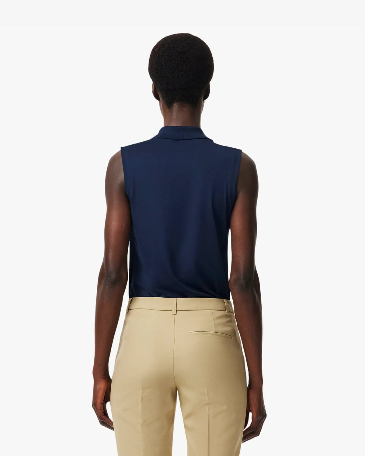 Lacoste Lacoste Core Sleeveless Technical Polo - Navy Polo Shirt