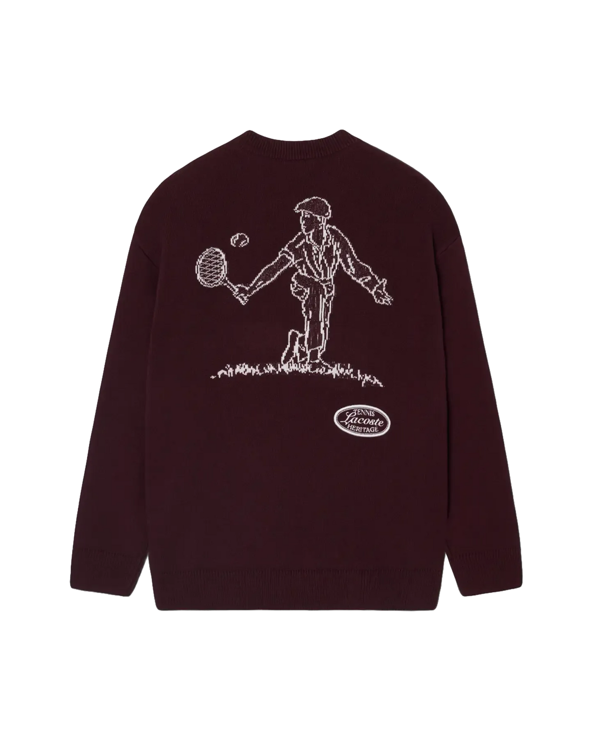 Lacoste Lacoste ヘリテージ ジャカードウール クルーネックセーター - オキザリス スウェットシャツ