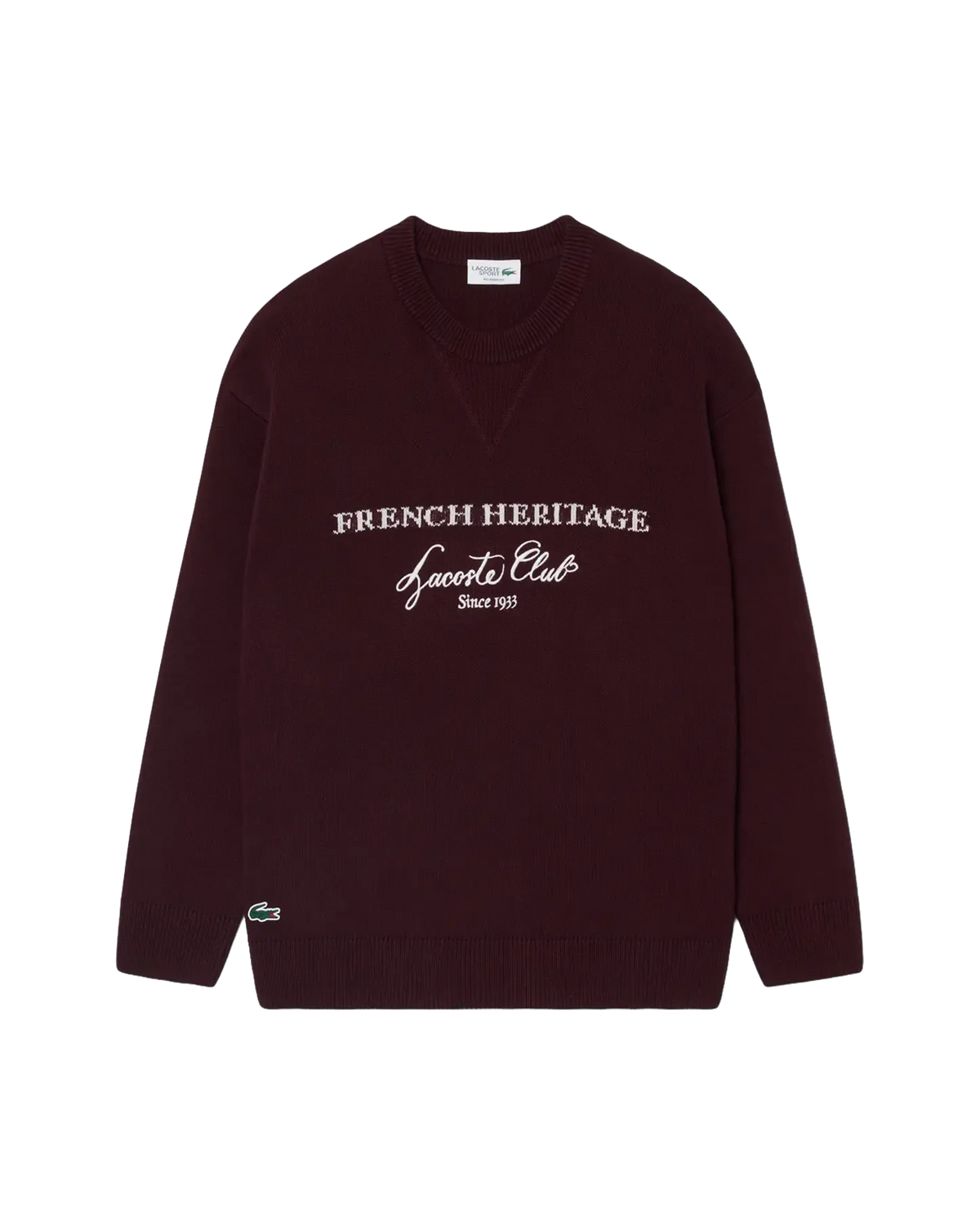 Lacoste Lacoste ヘリテージ ジャカードウール クルーネックセーター - オキザリス スウェットシャツ