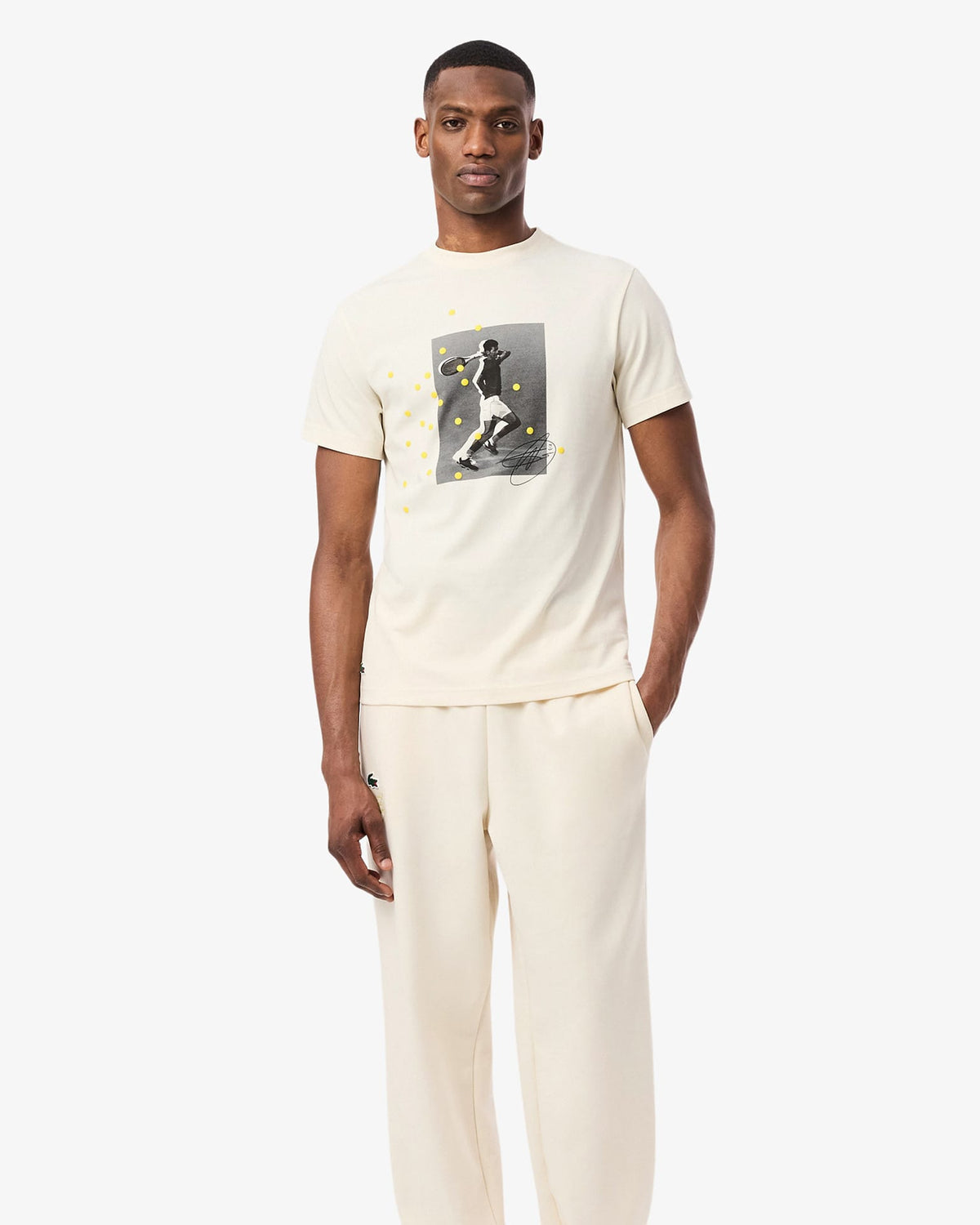T-shirt Lacoste Lacoste Novak Djokovic Signature - T-shirt Lapland