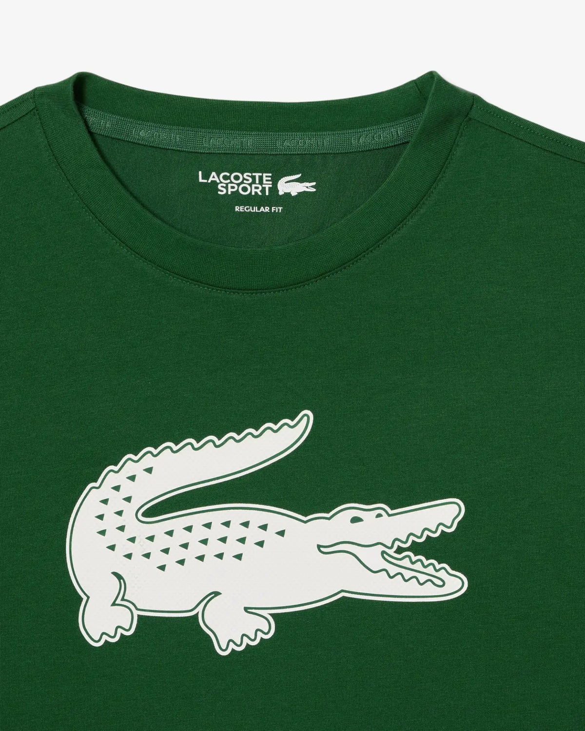 Lacoste T-shirt Big Croc en poly/coton - vert