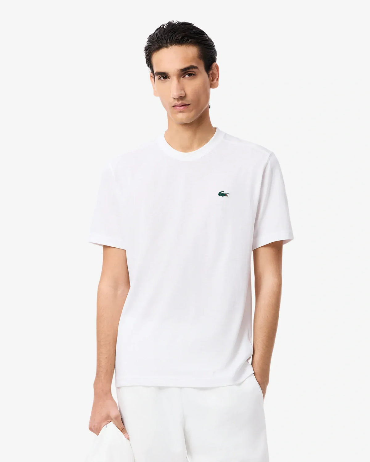 T-shirt classique Lacoste en poly/coton - T-shirt blanc