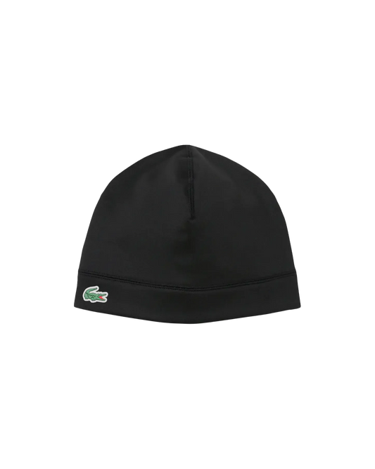 Lacoste Lacoste Reflective Crocodile Fleece Lined Sport Beanie - Black Beanie