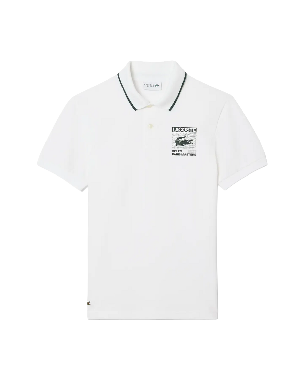 Lacoste Lacoste Regular Fit Rolex Paris Masters Edition Polo - White Polo Shirt