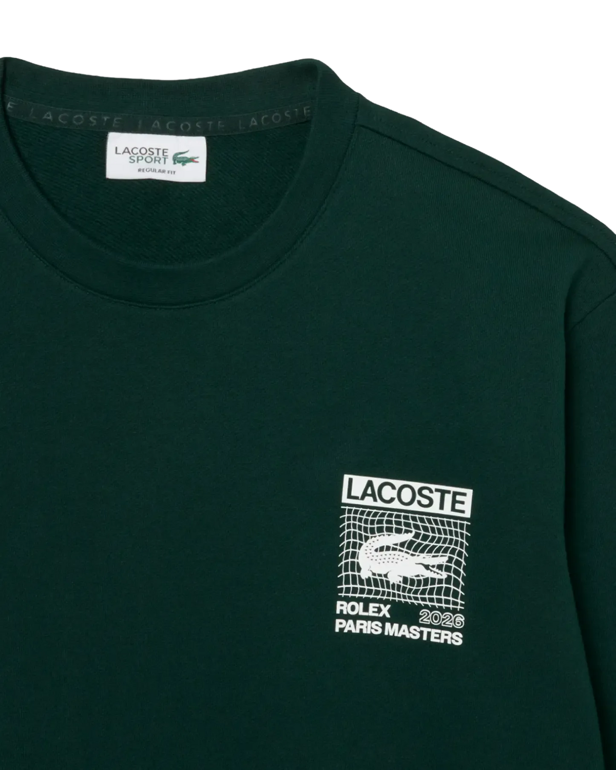 Lacoste Lacoste Regular Fit Rolex Paris Masters Edition Sweatshirt - Sinople Sweatshirt