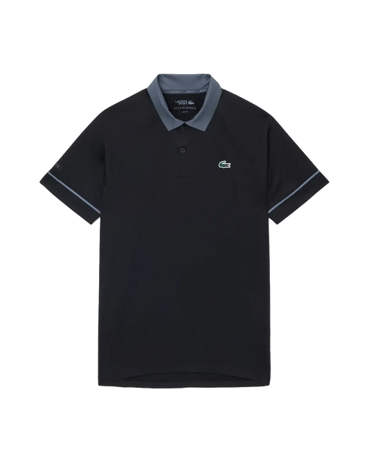 Lacoste Lacoste Slim Fit Tennis x Novak Djokovic On-Court Polo - Black Polo Shirt