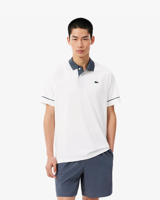 Lacoste Lacoste Slim Fit Tennis x Novak Djokovic On-Court Polo - Flour Polo Shirt