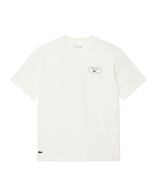 Lacoste Lacoste Tennis Heritage Graphic Embroidery Accent T-shirt - Flour T-Shirt