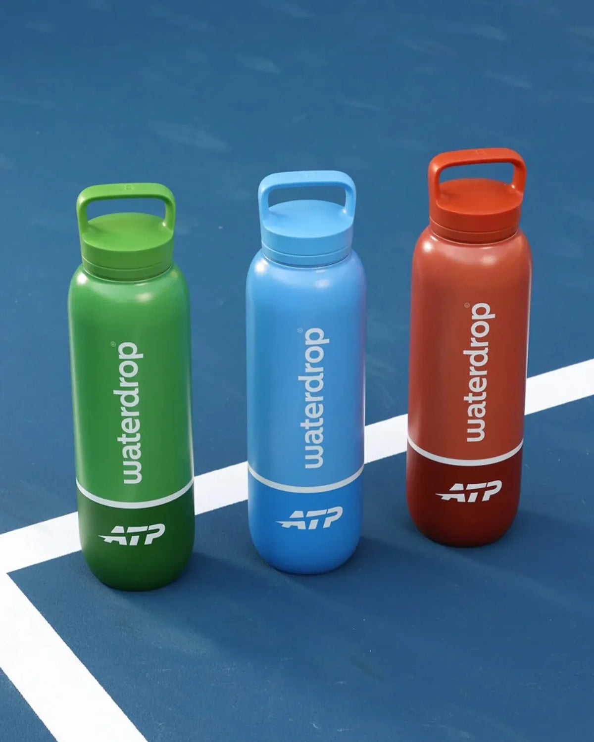 Waterdrop Official ATP Tour All Purpose Thermo - 1L - Hardcourt Blue Water bottle